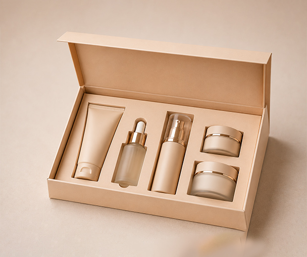 Premium skin care box packaging by Pratham Packaging